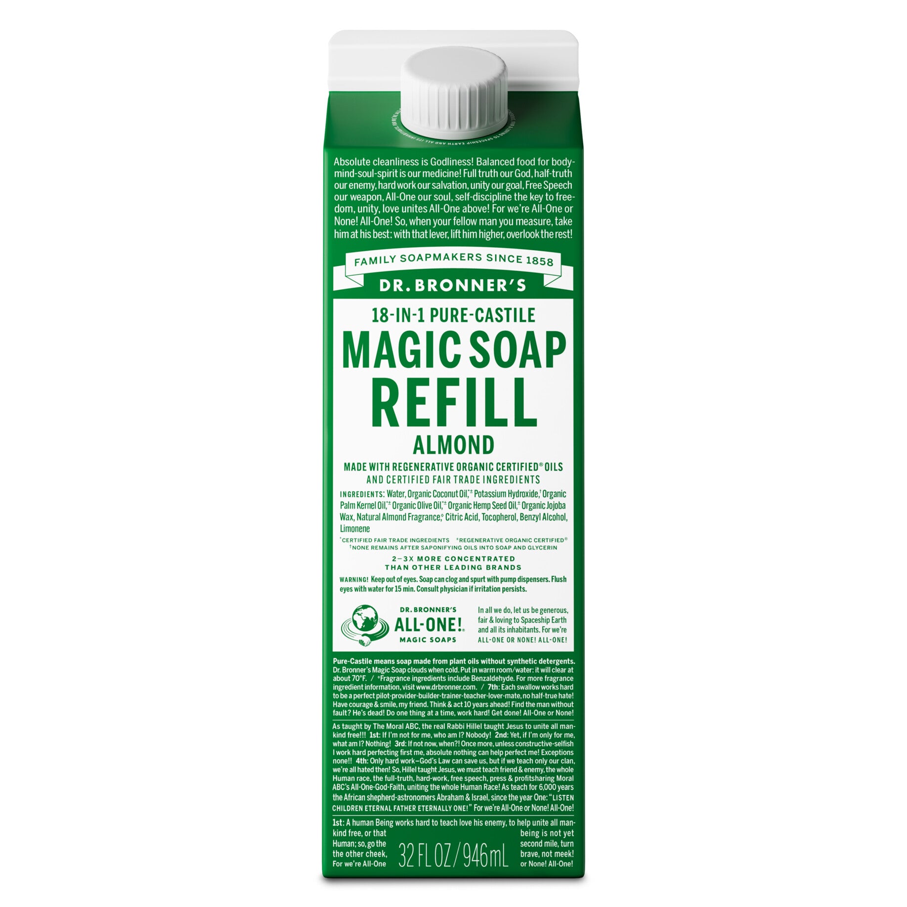 Almond Pure Castile Magic Soap Refill