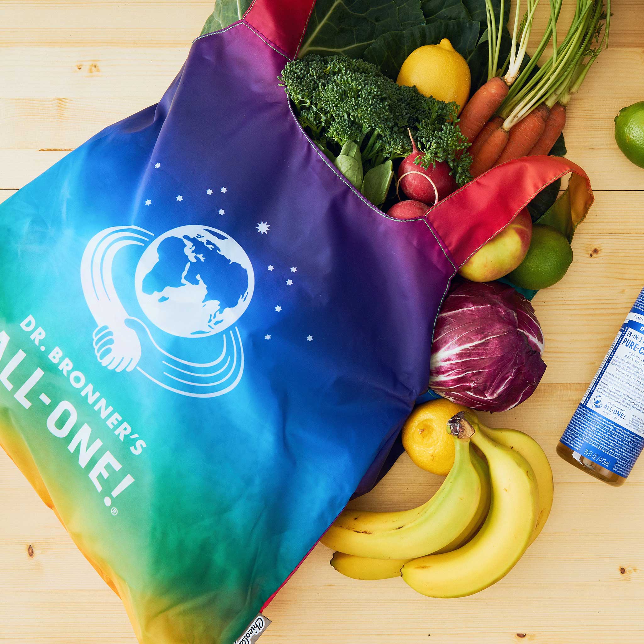 Alternative view of Dr. Bronner's Rainbow ChicoBag